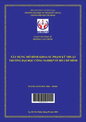 Luận văn thạc sĩ hcmute xây dựng mô hình khoa sư phạm kỹ thuật trường đại học công nghiệp tp hcm