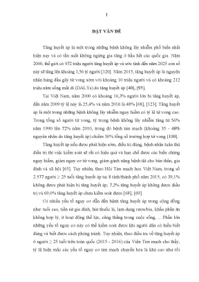 Luận án thực trạng tăng huyết áp ở người 18 69 tuổi tại quận thủ đức thành phố hồ chí minh và hiệu quả can thiệp 2018 2020