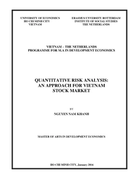 Luận văn thạc sĩ quantitative risk analysis an approach for vietnam stock market