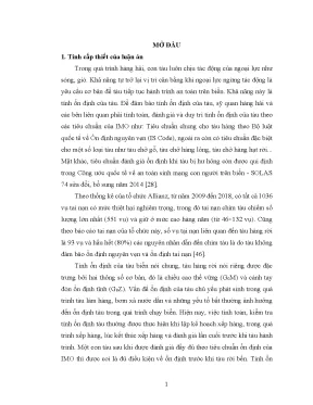 Luận án nghiên cứu thiết kế hệ thống thông báo ổn định theo thời gian thực cho tàu hàng rời