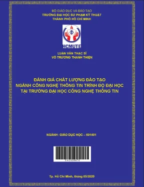 Luận văn thạc sĩ hcmute đánh giá chất lượng đào tạo ngành công nghệ thông tin trình độ đại học tại trường công nghệ thông tin