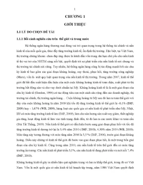 Luận án khả năng sinh lời của các ngân hàng thương mại việt nam trong bối cảnh khủng hoảng kinh tế thế giới
