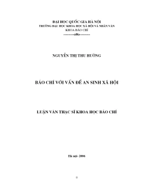Luận văn thạc sĩ báo chí với vấn đề an sinh xã hội