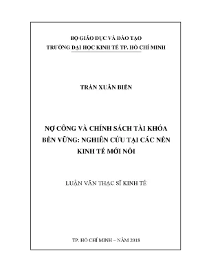 Luận văn thạc sĩ nợ công và chính sách tài khóa bền vững nghiên cứu tại các nền kinh tế mới nổi