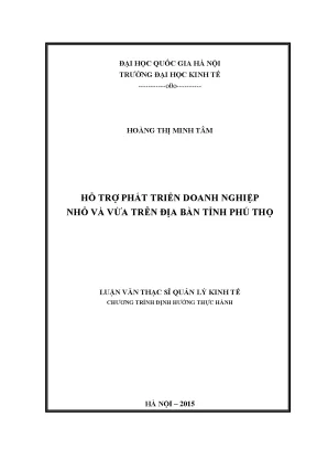 Luận văn thạc sĩ hỗ trợ phát triển doanh nghiệp nhỏ và vừa trên địa bàn tỉnh phú thọ