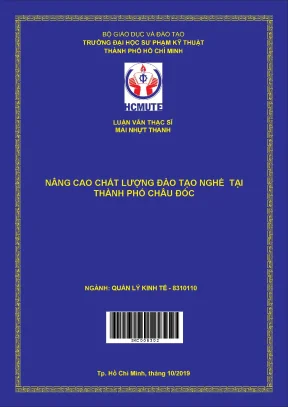 Luận văn thạc sĩ hcmute nâng cao chất lượng đào tạo nghề tại thành phố châu đốc