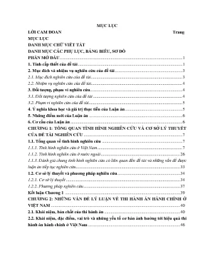 Luận án thi hành án hành chính ở việt nam lý luận và thực tiễn