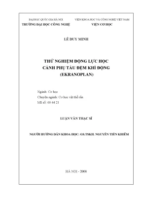 Luận văn thạc sĩ thử nghiệm động lực học cánh phụ tàu đệm khí động ekranoplan