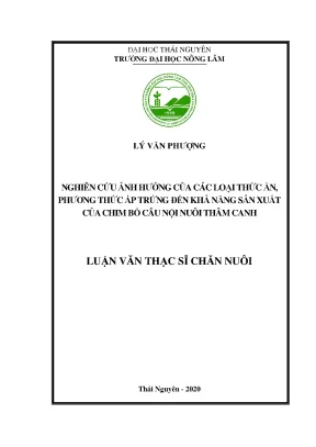 Luận văn tốt nghiệp nghiên cứu ảnh hưởng của các loại thức ăn phương thức ấp trứng đến khả năng sản xuất của chim bồ câu nội nuôi thâm canh