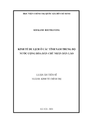Luận án tiến sĩ kinh tế du lịch ở các tỉnh nam trung bộ nước cộng hòa dân chủ nhân dân lào