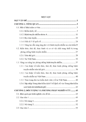 Luận án đánh giá thực trạng năng lực sẵn sàng ứng phó với một số bệnh truyền nhiễm nhóm a tại cửa khẩu và sự chấp nhận của kiểm dịch viên y tế về một số giải pháp can thi