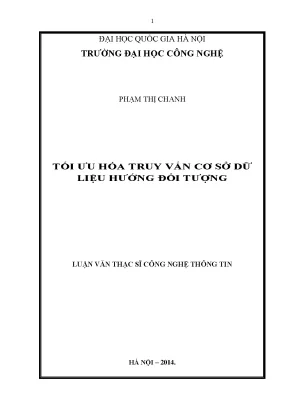 Luận văn thạc sĩ tối ưu hóa truy vấn cơ sở dữ liệu hướng tới đối tượng 04