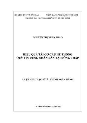 Luận văn thạc sĩ hiệu quả tái cơ cấu hệ thống quỹ tín dụng nhân dân tại đồng tháp