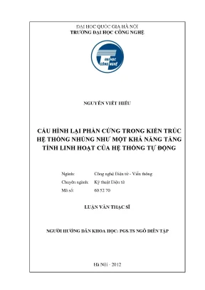 Luận văn thạc sĩ cấu hình lại phần cứng trong kiến trúc hệ thống nhúng như một khả năng tăng tính linh hoạt của hệ thống tự động
