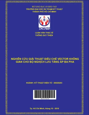 Luận văn thạc sĩ hcmute nghiên cứu giải thuật điều chế vector không gian cho bộ nghịch lưu tăng áp ba pha
