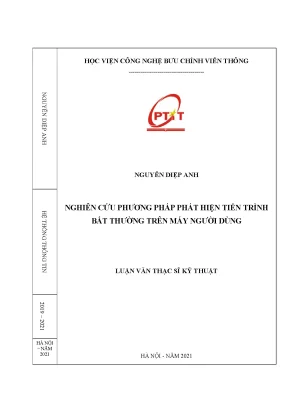 Luận văn thạc sĩ nghiên cứu phương pháp phát hiện tiến trình bất thường trên máy người dùng