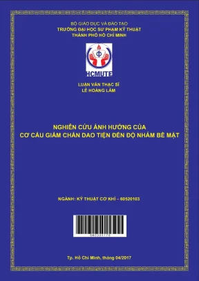 Luận văn thạc sĩ hcmute nghiên cứu ảnh hưởng của cơ cấu giảm chấn dao tiện đến độ nhám bề mặt