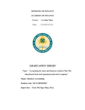 Luận văn tốt nghiệp accounting for sales and business result in phu tho educational book and equipment joint stock company