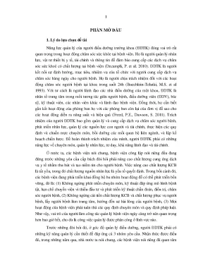 Luận án năng lực quản lý của điều dưỡng trưởng khoa tại các bệnh viện trung ương trên địa bàn thành phố hà nội