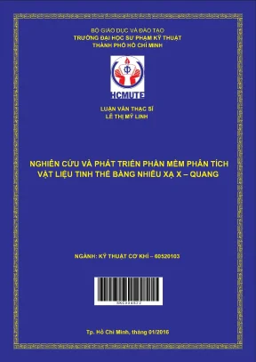 Luận văn thạc sĩ hcmute nghiên cứu và phát triển phần mềm phân tích vật liệu tinh thể bằng nhiễu xạ x quang