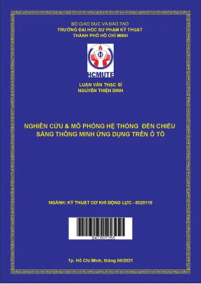 Luận văn thạc sĩ hcmute nghiên cứu và mô phỏng hệ thống đèn chiếu sáng thông minh ứng dụng trên ô tô