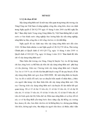 Luận án quản lý nhà nước về xây dựng nông thôn mới trên địa bàn huyện tuy an tỉnh phú yên