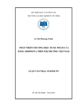 Luận văn thạc sĩ phát triển thương hiệu dược phẩm của hãng medinova trên thị trường việt nam luận văn thạc sĩ