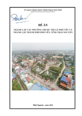 Luận án tiến sĩ thành lập các phường thuộc thị xã phổ yên và thành lập thành phố phổ yên tỉnh thái nguyên