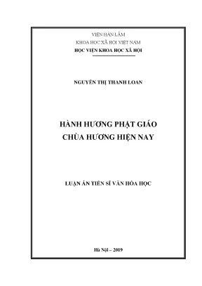 Luận án tiến sĩ hành hương phật giáo chùa hương hiện nay