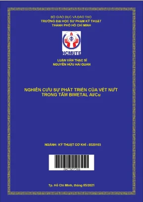 Luận văn thạc sĩ hcmute nghiên cứu sự phát triển của vết nứt trong tấm bimetal al cu