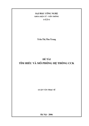 Luận văn thạc sĩ tìm hiểu và mô phỏng hệ thống cck