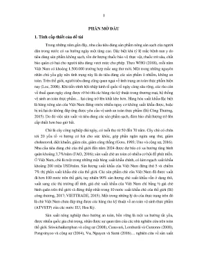 Luận án quyết định lựa chọn sản xuất chè theo tiêu chuẩn thực hành nông nghiệp tốt của hộ nông dân tại vùng trung du miền núi phía bắc