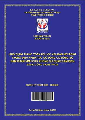 Luận văn thạc sĩ hcmute ứng dụng thuật toán bộ lọc kalman mở rộng trong điều khiển tốc độ động cơ đồng bộ nam châm vĩnh cữu không sử dụng cảm biến bằng công nghệ fpga