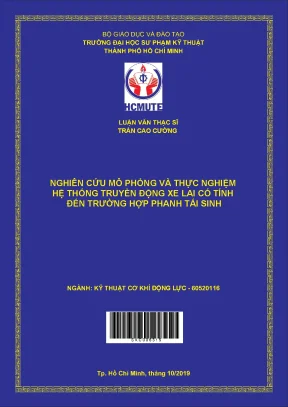 Luận văn thạc sĩ hcmute nghiên cứu mô phỏng và thực nghiệm hệ thống truyền động xe lai có tính đến trường hợp phanh tái sinh