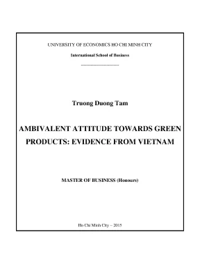 Luận văn thạc sĩ ambivalent attitude towards green products evidence from vietnam