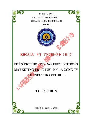 Luận văn tốt nghiệp phân tích hoạt động truyền thông marketing trực tuyến của công ty connect travel hue