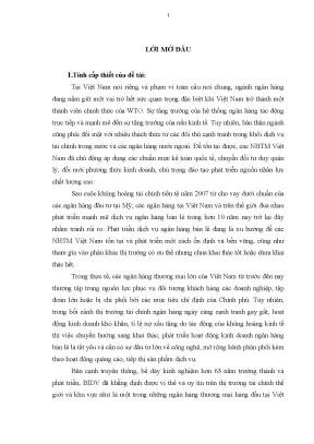 Luận án phát triển dịch vụ ngân hàng bán lẻ tại ngân hàng thương mại cổ phần đầu tư phát triển việt nam