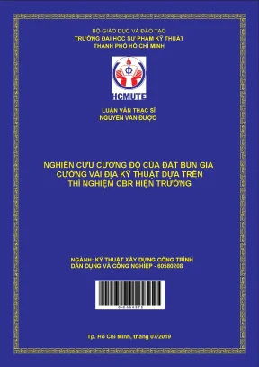 Luận văn thạc sĩ hcmute nghiên cứu cường độ của đất bùn gia cường vải địa kỹ thuật dựa trên thí nghiệm cbr hiện trường