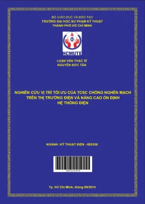 Luận văn thạc sĩ hcmute nghiên cứu vị trí tối ưu hóa của tcsc chống nghẽn mạch trên thị trường điện và nâng cao ổn định hệ thống điện