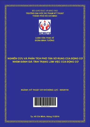 Luận văn thạc sĩ hcmute nghiên cứu và phân tích phổ tần số rung của động cơ nhằm đánh giá tình trạng làm việc của động cơ