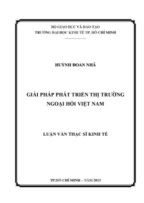 Luận văn thạc sĩ giải pháp phát triển thị trường ngoại hối việt nam luận văn thạc sĩ