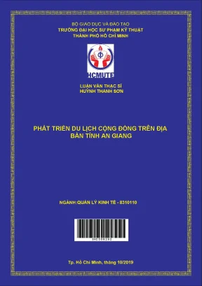Luận văn thạc sĩ hcmute phát triển du lịch cộng đồng trên địa bàn tỉnh an giang