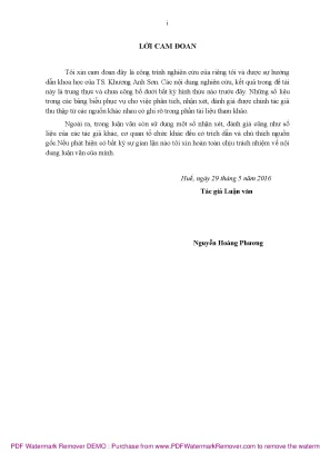 Luận văn thạc sĩ nghiên cứu thiết kế và phân tích kinh tế hệ thống điện mặt trời độc lập tại tỉnh thừa thiên huế
