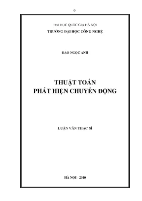 Luận văn thạc sĩ thuật toán phát hiện chuyển động