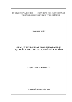 Luận văn thạc sĩ quản lý rủi ro hoạt động theo basel ii tại ngân hàng thương mại cổ phần an bình