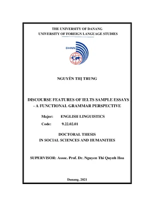 Luận án tiến sĩ discourse features of ielts sample essays a functional grammar perspective