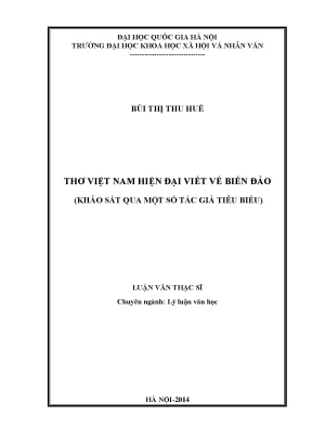 Luận văn thạc sĩ thơ việt nam hiện đại viết về biển đảo khảo sát qua một số tác giả tiêu biểu