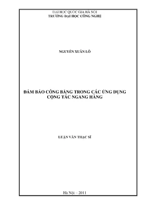 Luận văn thạc sĩ đảm bảo công bằng trong các ứng dụng cộng tác ngang hàng