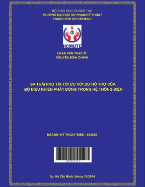 Luận văn thạc sĩ hcmute sa thải phụ tải tối ưu với sự hỗ trợ của bộ điều khiển phát động trong hệ thống điện