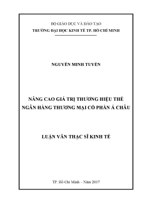 Luận văn thạc sĩ nâng cao giá trị thương hiệu thẻ ngân hàng thương mại cổ phần á châu
